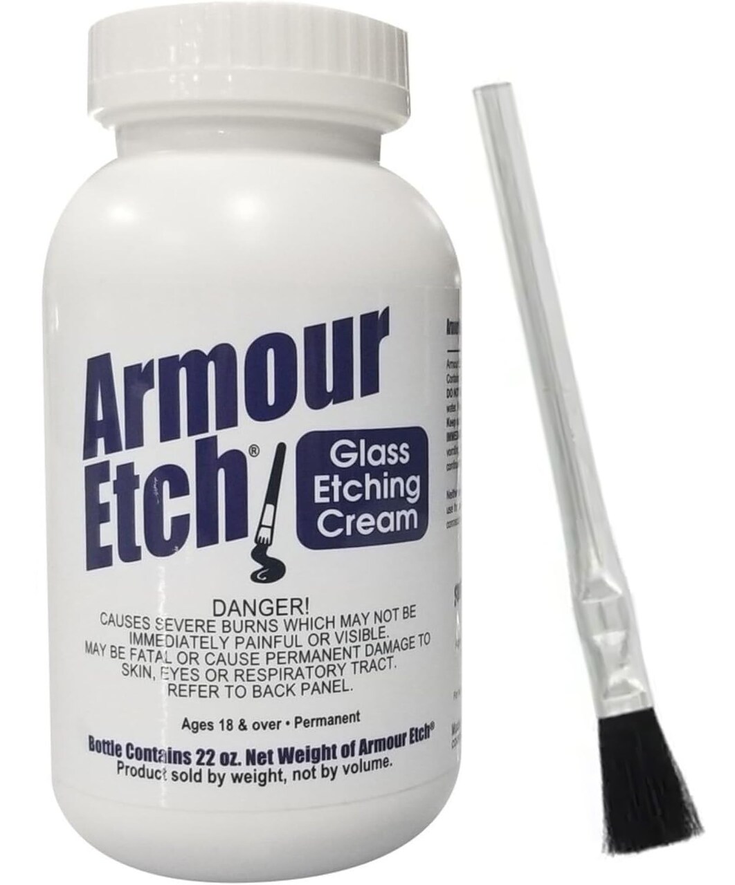 22 oz. Armour Etch Glass Etching Cream with Application Brush